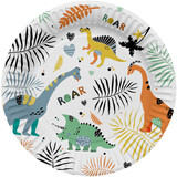 Folat Dinosaurier Pappteller Roars 23cm | 8 Stück