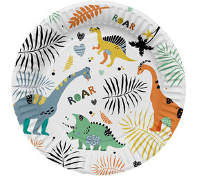 Folat Dinosaurus Borden Roars 23cm | 8 stuks