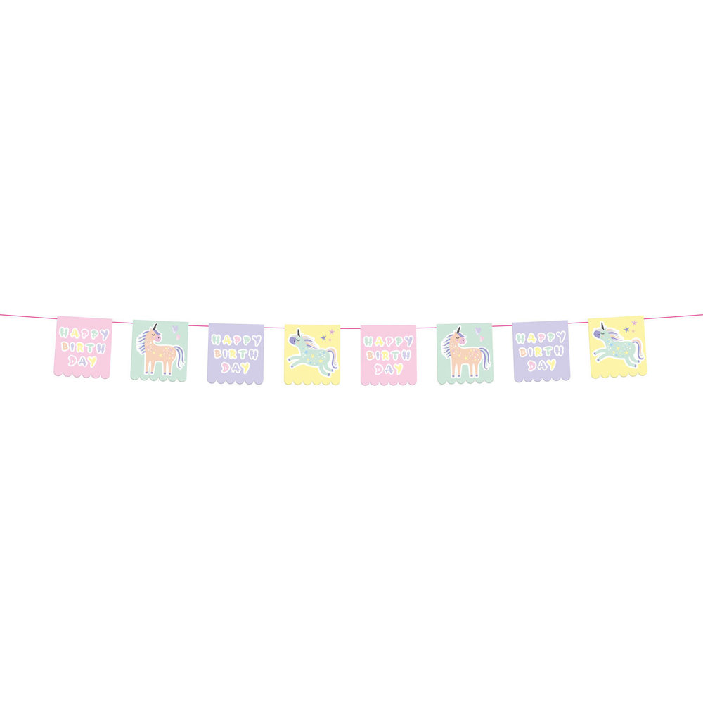 Folat Unicorn and Rainbows Bunting Garland 6mtr | per Unit