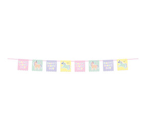 Folat Unicorn and Rainbows Bunting Garland 6mtr | per Unit Folat Unicorn and Rainbows Bunting Garland 6mtr | per Unit