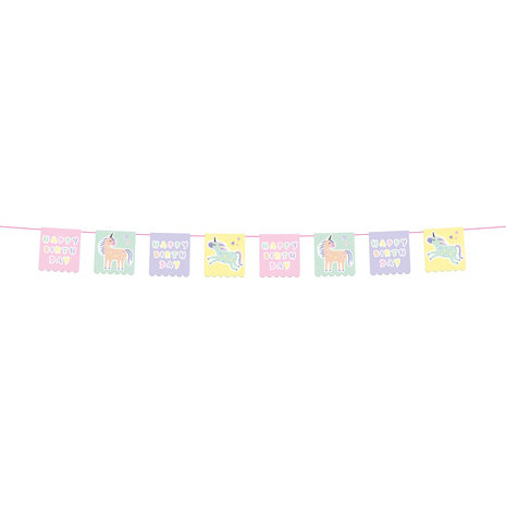 Folat Unicorn and Rainbows Bunting Garland 6mtr | per Unit