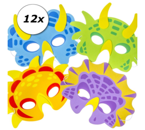 LG Imports Masker Dino | per 12 stuks LG Imports Masker Dino | per 12 stuks