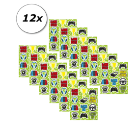 Henbrandt Fun Stickers Gamer | per 12 sheets Henbrandt Fun Stickers Gamer | per 12 sheets