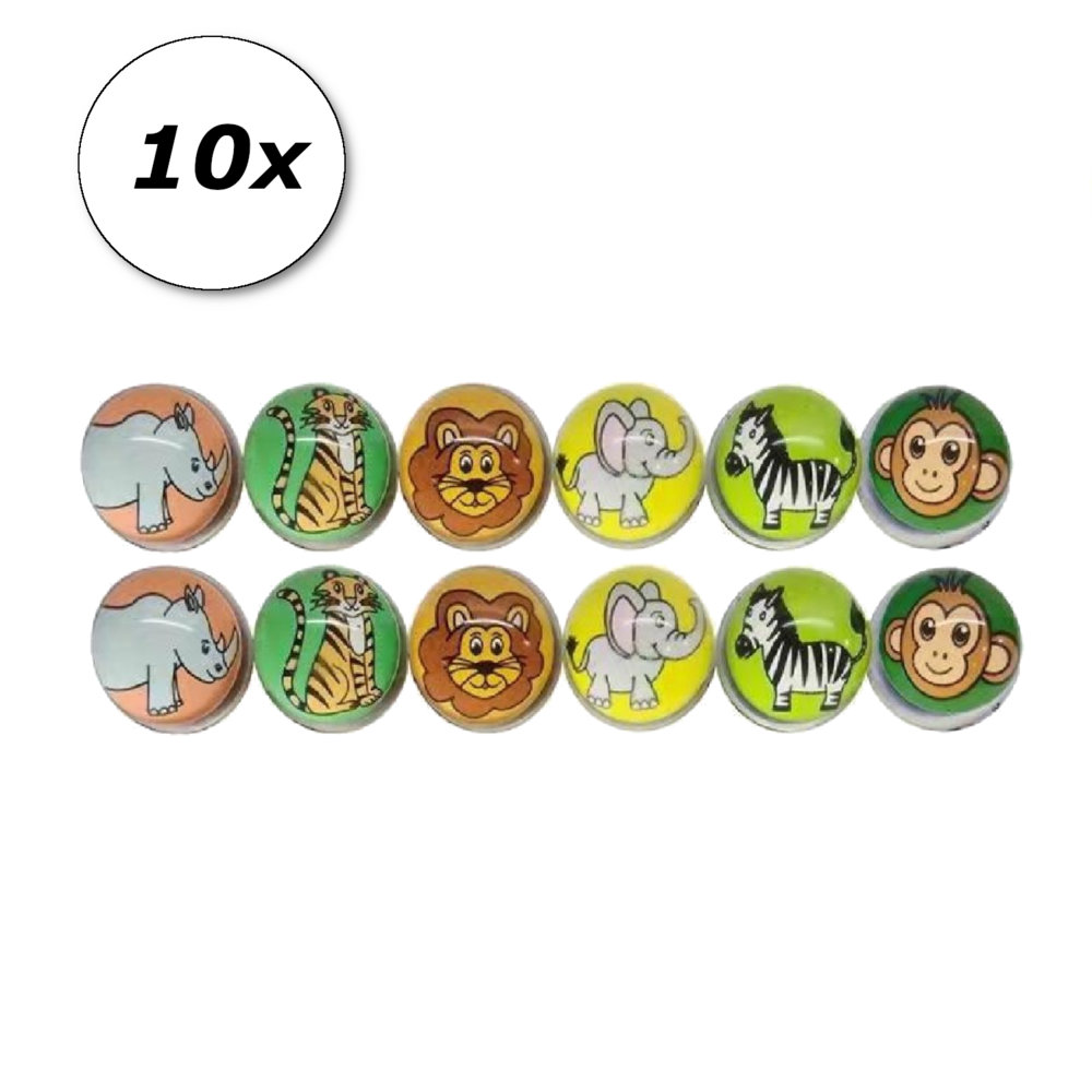 LG Imports Dschungeltiere-Hüpfbälle 30 mm | 10 Stück LG Imports Dschungeltiere-Hüpfbälle 30 mm | 10 Stück
