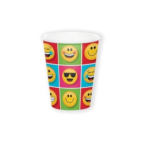 Creative Converting Tasse d'icônes d'emoji | 8 pièces