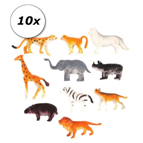 Henbrandt Animaux de la jungle 4-6 cm | 10 morceaux