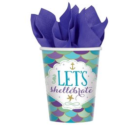 Amscan Mermaid Wishes Cups 250ml | 8 pieces Amscan Mermaid Wishes Cups 250ml | 8 pieces