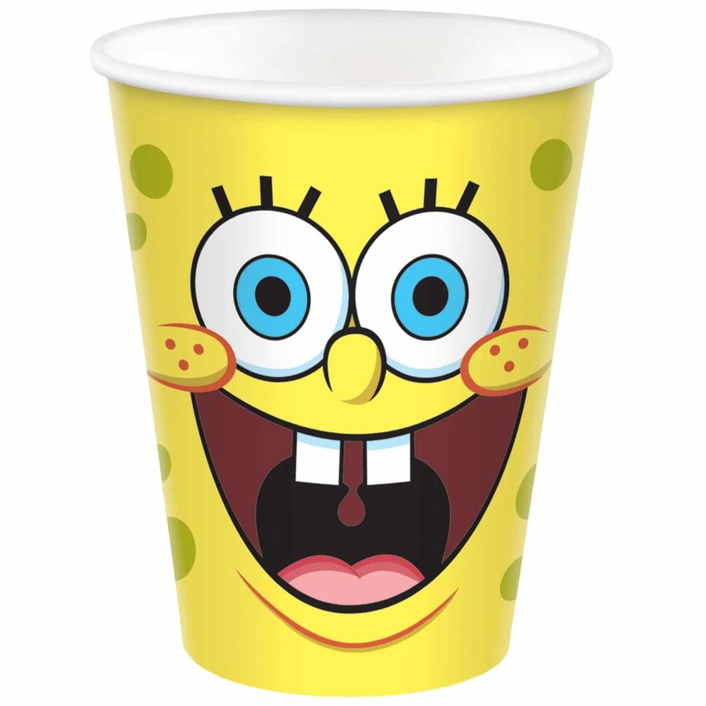 Amscan Visage de la tasse de spongebob | 8 pièces Amscan Visage de la tasse de spongebob | 8 pièces
