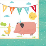 Amscan Serviette de table Ferme Barnyard 33x33cm | 16 pièces Amscan Serviette de table Ferme Barnyard 33x33cm | 16 pièces