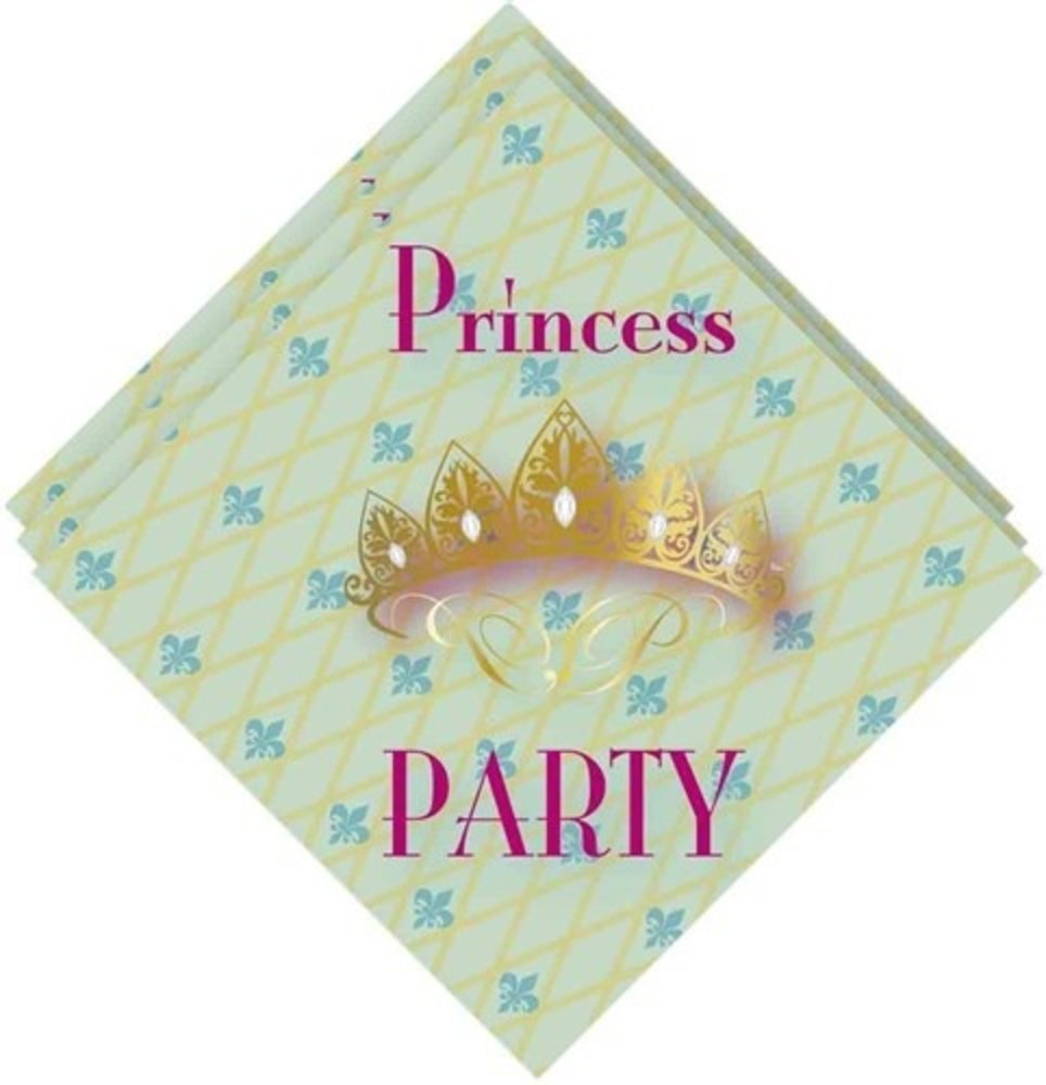 Haza - Witbaard Prinses Servet Princess Party 33 x 33cm | 20 stuks Haza - Witbaard Prinses Servet Princess Party 33 x 33cm | 20 stuks