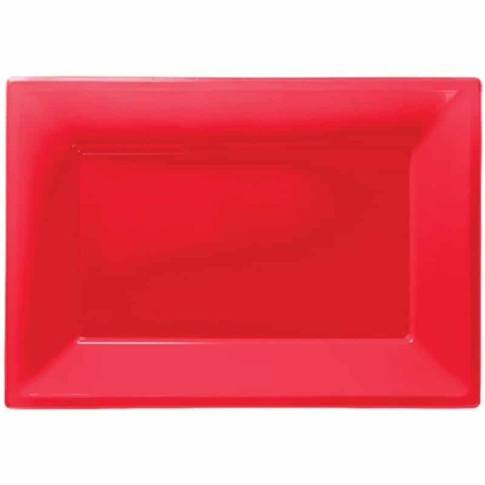 Amscan Scale Rectangular Apple - Red | 3 pieces