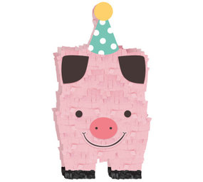 Amscan Boerderij Mini Decoratie Feestvarken Barnyard 18cm | per stuk Amscan Boerderij Mini Decoratie Feestvarken Barnyard 18cm | per stuk