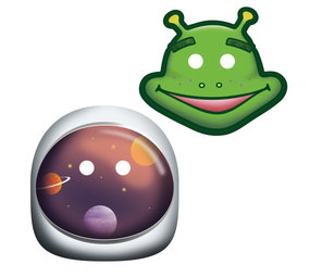 Amscan Masques de l'espace en papier | 8 pièces Amscan Masques de l'espace en papier | 8 pièces