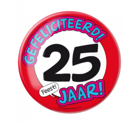 Paper Dreams Button XL 25 years of traffic sign | per Unit
