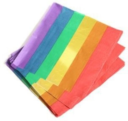 Regenbogen-Servietten Sparkles | 20 Stk.