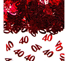 Folat Rode Confetti 40 jaar | 14gr Folat Rode Confetti 40 jaar | 14gr