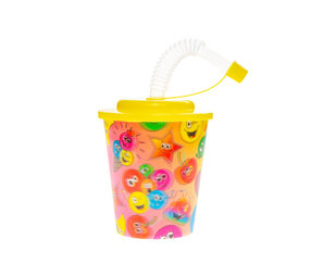 LG Imports Smiley traktatie beker met rietje LG Imports Smiley traktatie beker met rietje