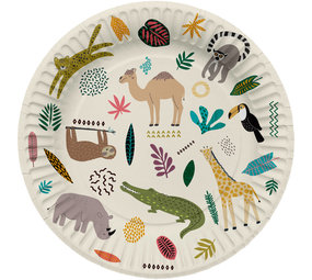 Folat Zoo Party Plates 23cm | 8 pieces Folat Zoo Party Plates 23cm | 8 pieces
