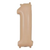 Oaktree Nude Folienballon Matt Nummer 1 | 86cm