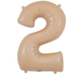 Oaktree Ballon en feuille nude Mat numéral 2 | 86cm Oaktree Ballon en feuille nude Mat numéral 2 | 86cm