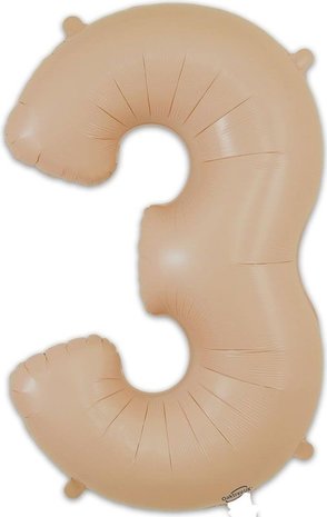 Oaktree Nude foil Balloon Mat Number 3 | 86cm