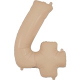 Oaktree Nude Folie Ballon Mat cijfer 4 | 86cm