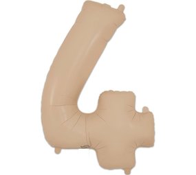 Oaktree Nude Folie Ballon Mat cijfer 4 | 86cm Oaktree Nude Folie Ballon Mat cijfer 4 | 86cm