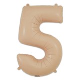 Oaktree Nude foil Balloon Mat Number 5 | 86cm Oaktree Nude foil Balloon Mat Number 5 | 86cm