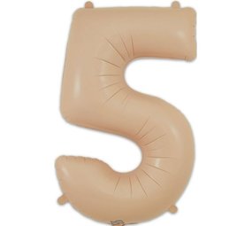 Oaktree Nude foil Balloon Mat Number 5 | 86cm Oaktree Nude foil Balloon Mat Number 5 | 86cm