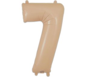 Oaktree Nude Folie Ballon Mat cijfer 7 | 86cm Oaktree Nude Folie Ballon Mat cijfer 7 | 86cm