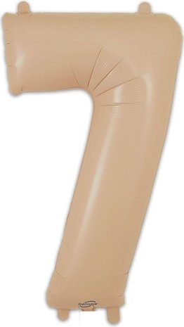 Oaktree Nackter Folienballon Matte Nummer 7 | 86cm