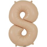 Oaktree Nackter Folienballon Matte Nummer 8 | 86cm