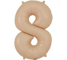 Oaktree Ballon en feuille nude Mat numéral 8 | 86cm Oaktree Ballon en feuille nude Mat numéral 8 | 86cm