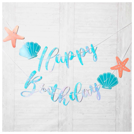 Amscan Mermaid tail Letter Garland Happy Birthday 250cm | per Unit