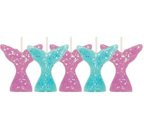 Creative Converting Mermaid Tail Candles 3,5cm | 5 pieces Creative Converting Mermaid Tail Candles 3,5cm | 5 pieces