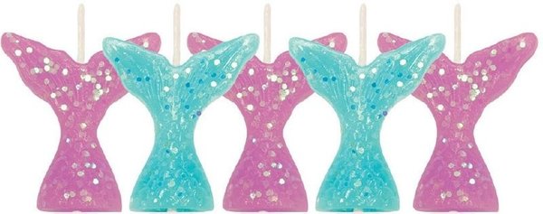 Creative Converting Mermaid Tail Candles 3,5cm | 5 pieces