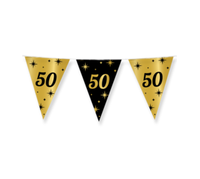 Paper Dreams Vlaggenlijn Slinger 50 jaar Classy | 10 meter Paper Dreams Vlaggenlijn Slinger 50 jaar Classy | 10 meter