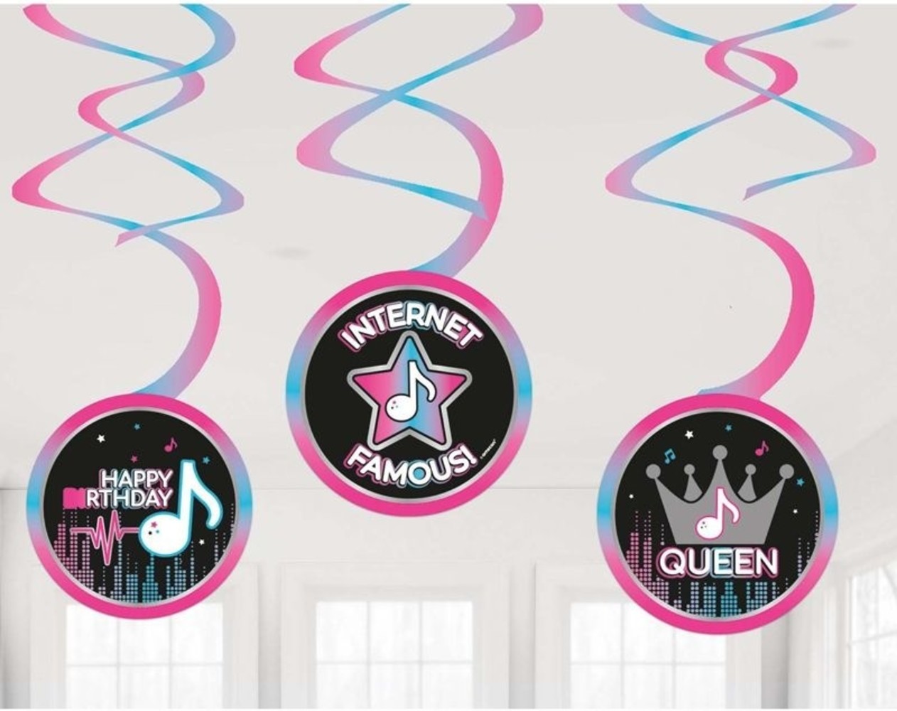 Amscan Tik Tok Swirls | 6 stuks Amscan Tik Tok Swirls | 6 stuks