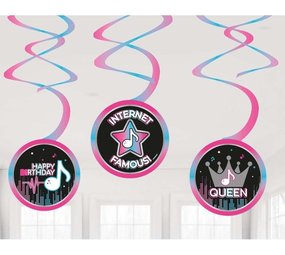 Amscan Tik Tok Swirls | 6 pièces Amscan Tik Tok Swirls | 6 pièces
