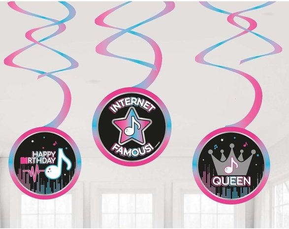 Amscan Tik Tok Swirls | 6 stuks Amscan Tik Tok Swirls | 6 stuks