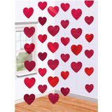 Amscan Coeurs rouges - Décoration suspendue 2.13m | 6 pièces