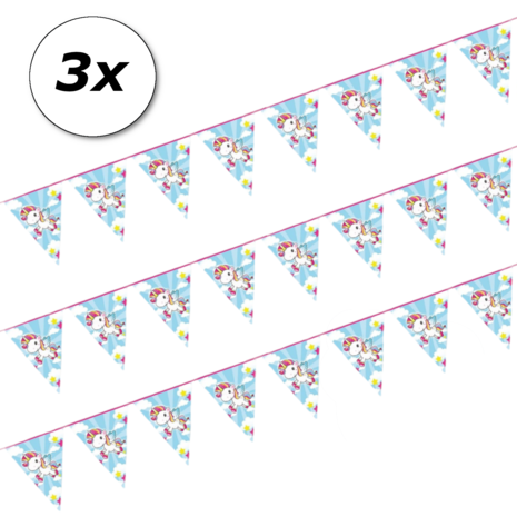 Folat Guirlande de banderoles pour enfants Licorne 10mtr | par unité
