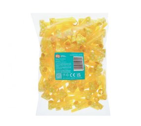 Langue à roulettes jaune à pois | 100 pièces Langue à roulettes jaune à pois | 100 pièces