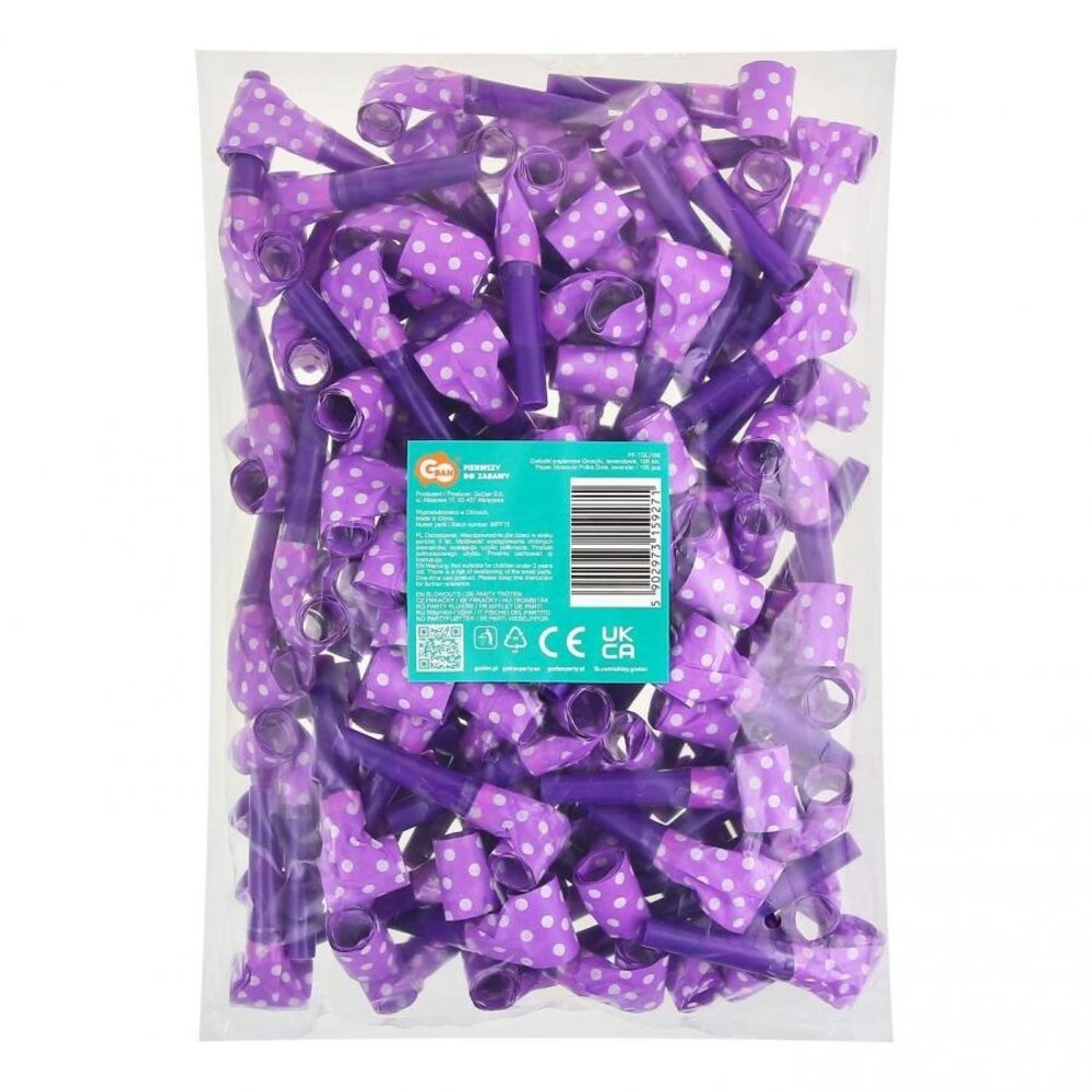 Paarse roltongen met stippen | 100 stuks