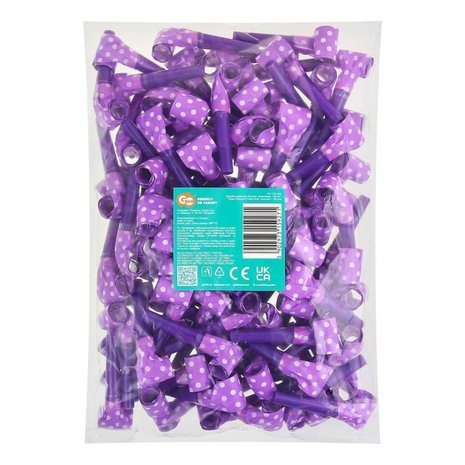 Paarse roltongen met stippen | 100 stuks