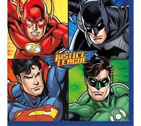 Unique Party Superhelden Justice League Servetten 33x33cm | 16 stuks Unique Party Superhelden Justice League Servetten 33x33cm | 16 stuks