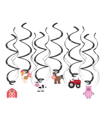 Paper Dreams Boerderij Dieren Swirl | 12 pieces Paper Dreams Boerderij Dieren Swirl | 12 pieces