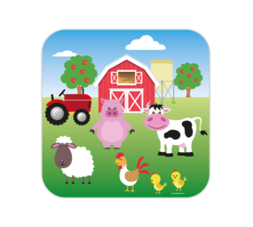 Paper Dreams Farm Dieren Doorbord | 50x50cm Paper Dreams Farm Dieren Doorbord | 50x50cm