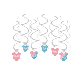 Paper Dreams Gender Reveal Party Swirls | 12 stuks Paper Dreams Gender Reveal Party Swirls | 12 stuks