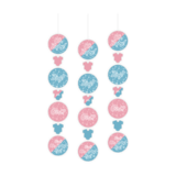 Paper Dreams Gender reveal party hanging decoration | 3 pieces Paper Dreams Gender reveal party hanging decoration | 3 pieces